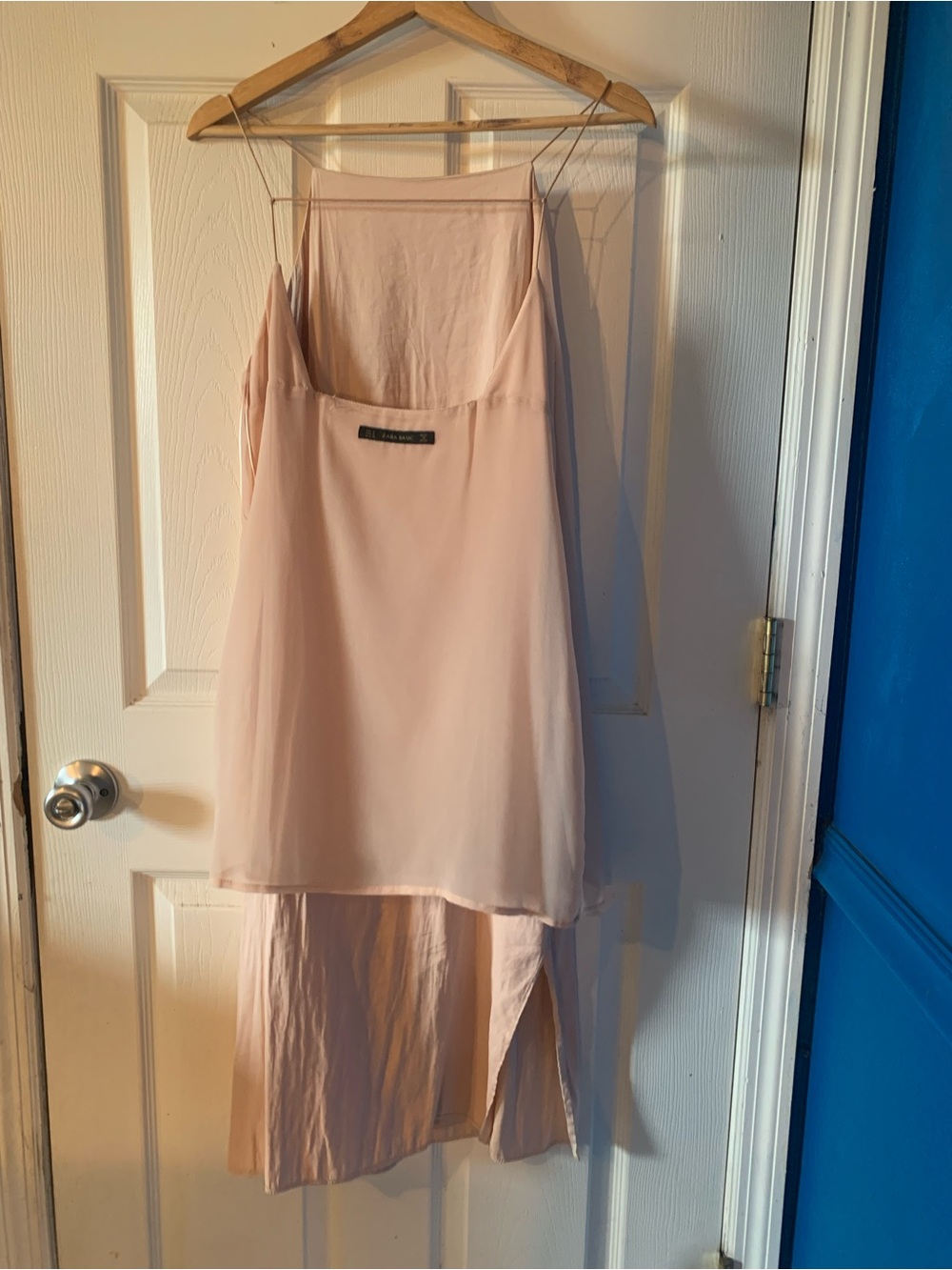 Zara Blush Pink Slip Dress - Spaghetti Straps - Picture 8 of 13